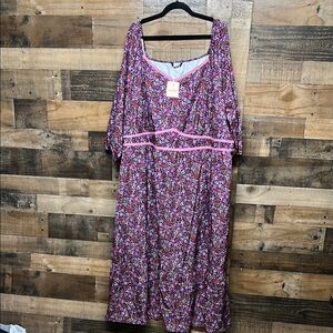 NWT Bloom Chic Floral Pink Prairie Sun Dress Women's Size‎ 30